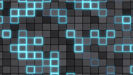 patrón de cuadrícula azul brillante en fondo negro diseño tecnológico futurista