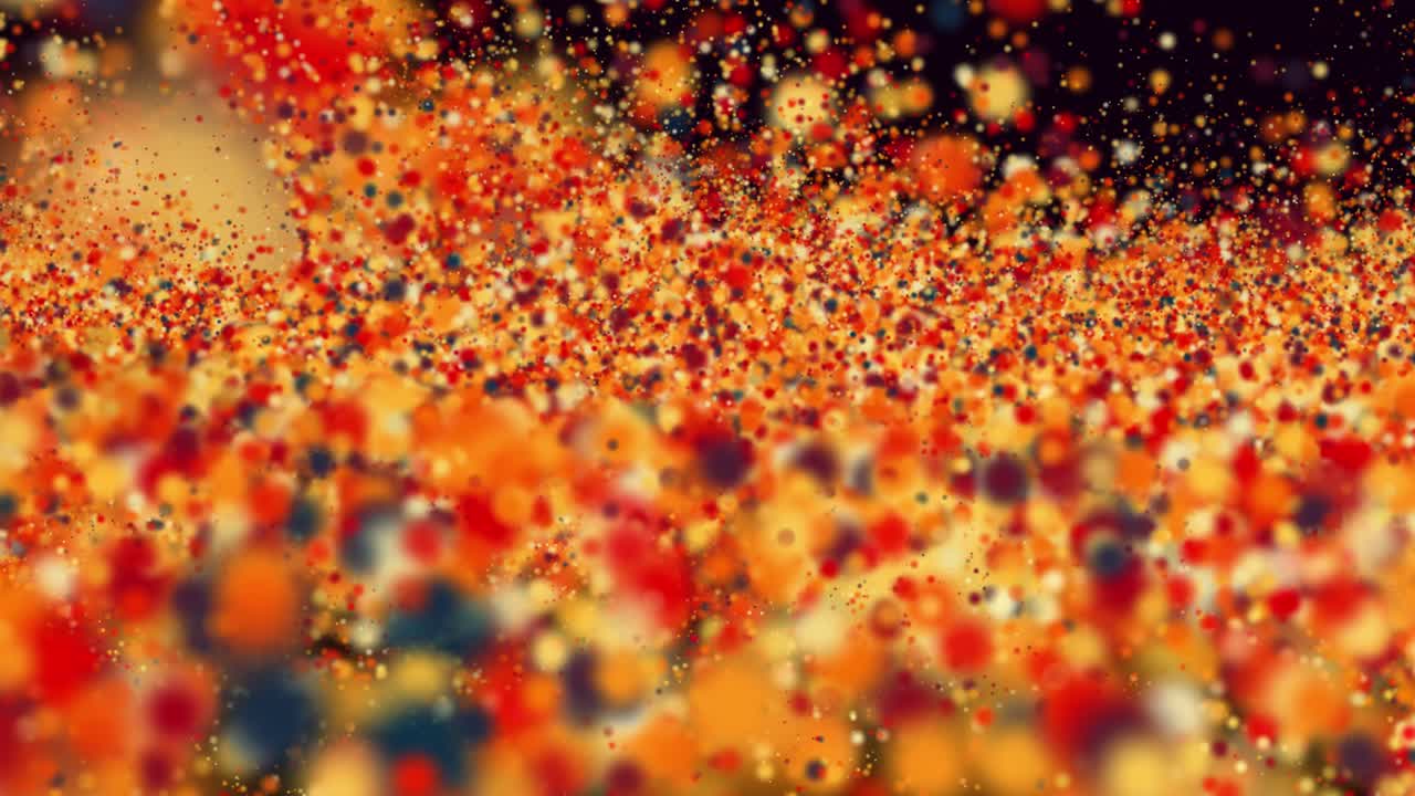 partículas mágicas brillantes fluyen con bokehs y luces seamles bucle de fondo