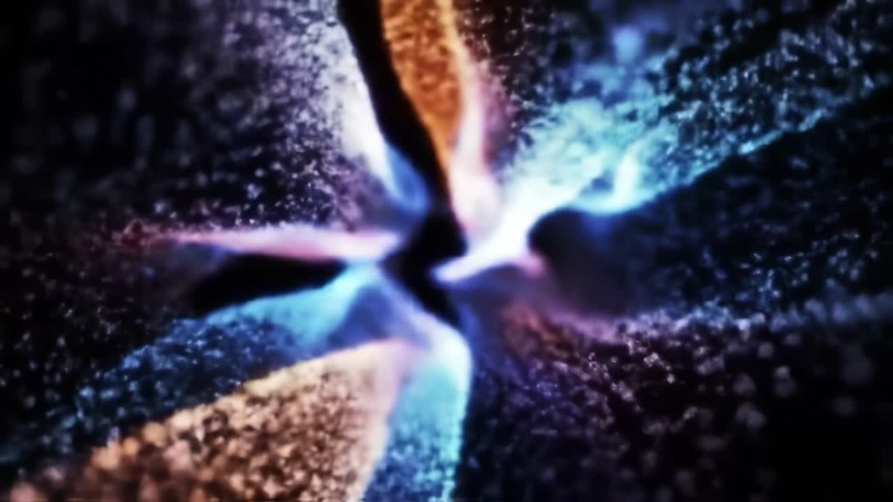 A Mesmerizing Macro Exploration of Vibrant Light Patterns Creating a Stunning Visual Display of Colorful Fluid Dynamics in an Abstract Configuration