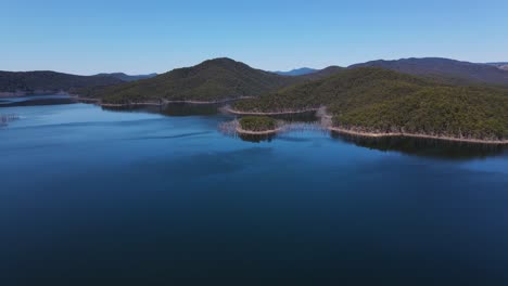 serene waters of advancetown lake at the hinze dam - gold coast hinterland in queensland, australia