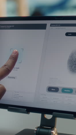 fingerprint scanning on a tablet