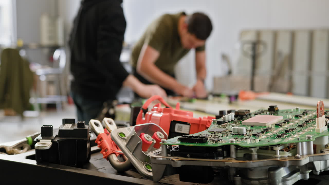 reparación de baterías de vehículos eléctricos en curso