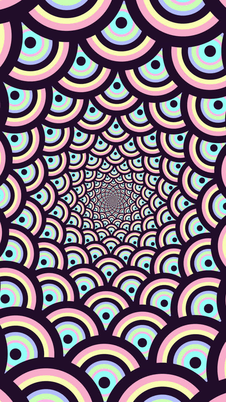 Illusione ottica geometrica ipnotica pastello