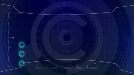 interfaz de usuario de tecnología digital futurista, pantalla de radar con varios elementos tecnológicos concepto de comunicación empresarial