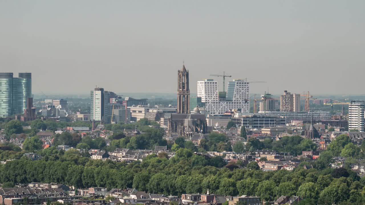 Timelapse recording of construction works behind the Dom Church of Utrecht, the Netherlands