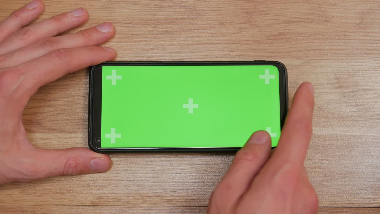 스마트폰 녹색 스크린 손