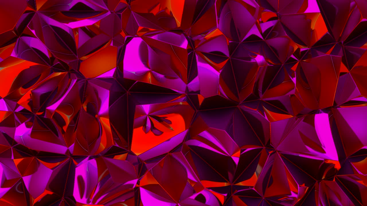 3d Close up, Looped abstract background consisting of precious crystals, iridescent in the light. Perfectly fit for your project as a trendy background.