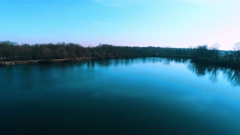 aerial view of a lake