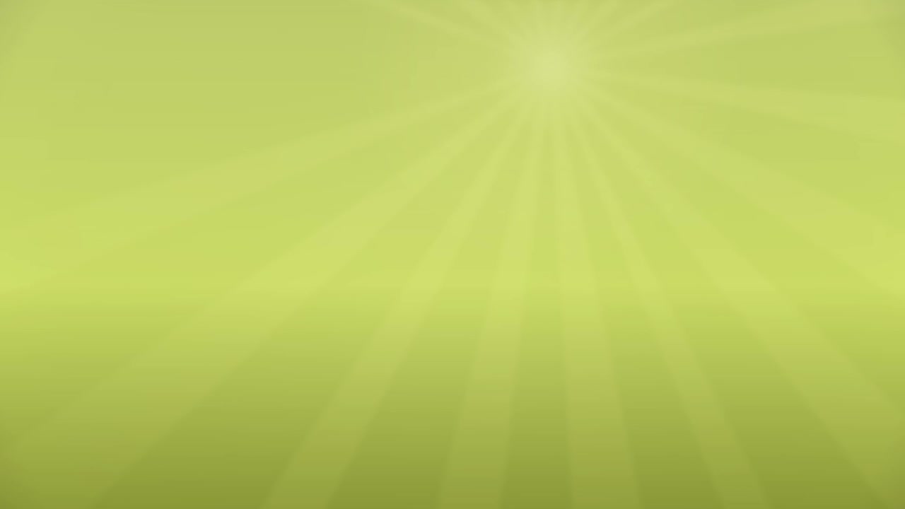 Vibrant lime green radial light rays rotate slowly across a bright abstract motion background