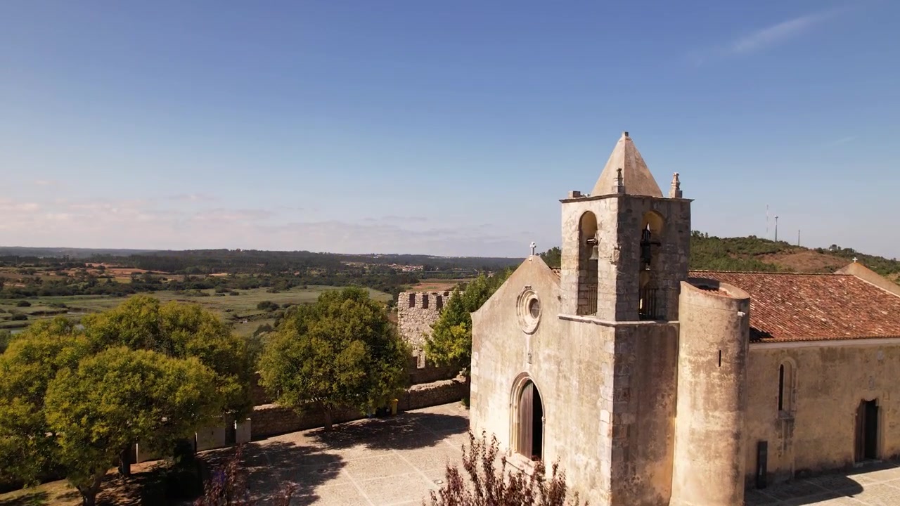 Vista aerea da Montemor-O-Velho, Portogallo