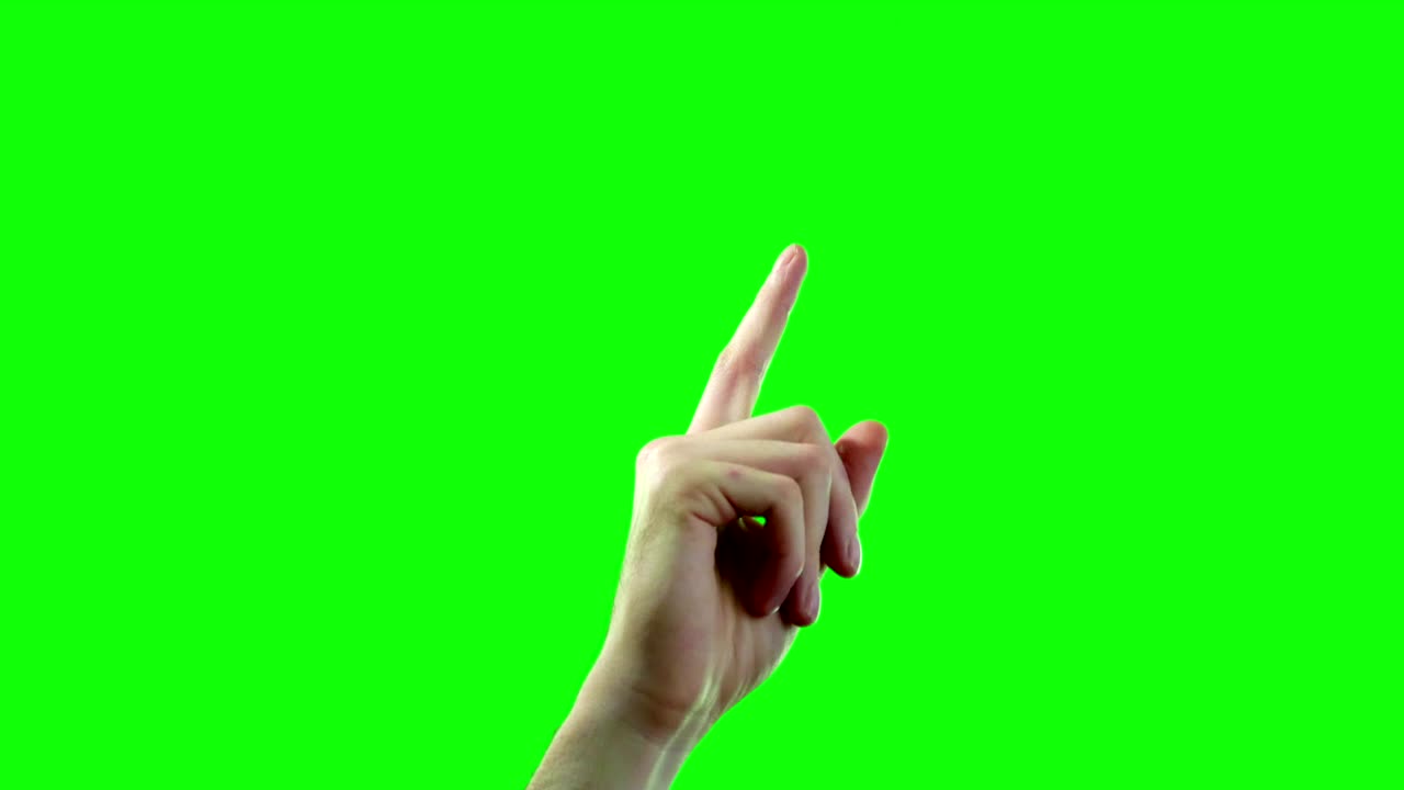 Warning by Raised Index Finger on Green Screen 4k Video Footage Clip.