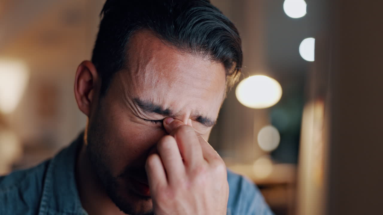 밤, 사업과 두통을 가진 남자