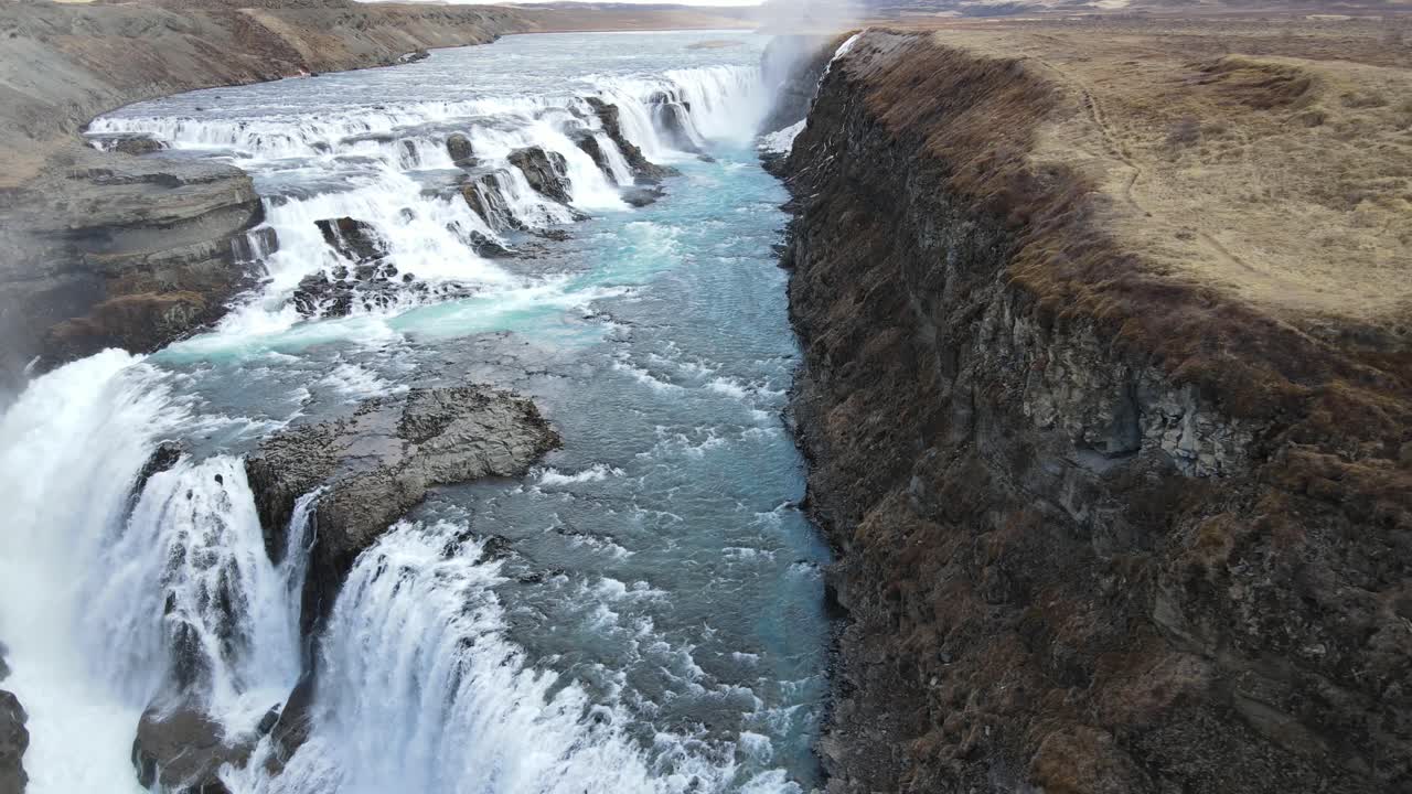 아이슬란드 폭포 gullfoss 공중 드론 6.mp4