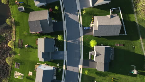 top down aerial of homes in usaa