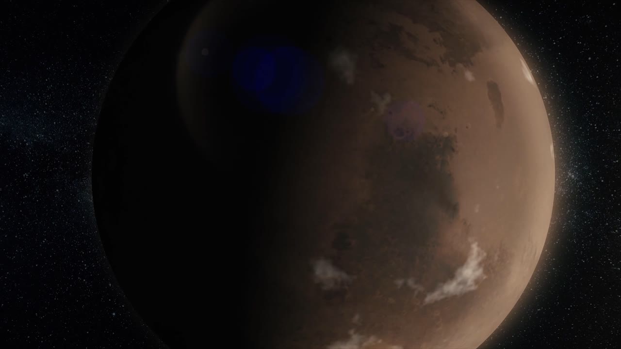 Close-up of Mars in Space