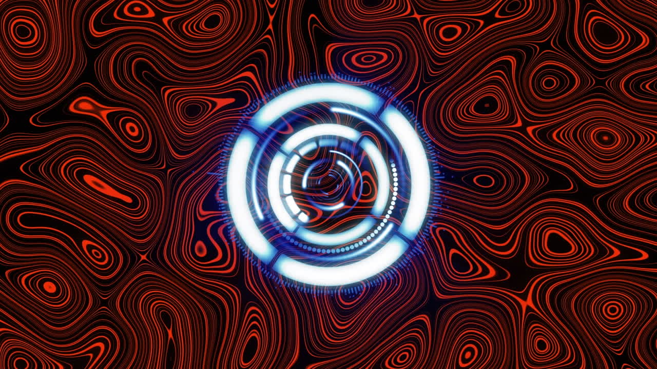 Animation of scope scanning over liquid background