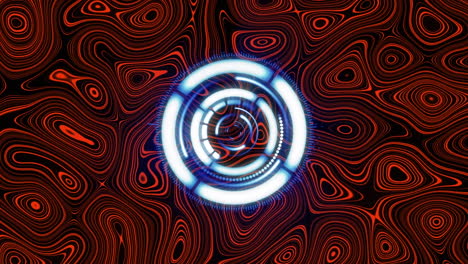 animación de la exploración del alcance sobre fondo líquido