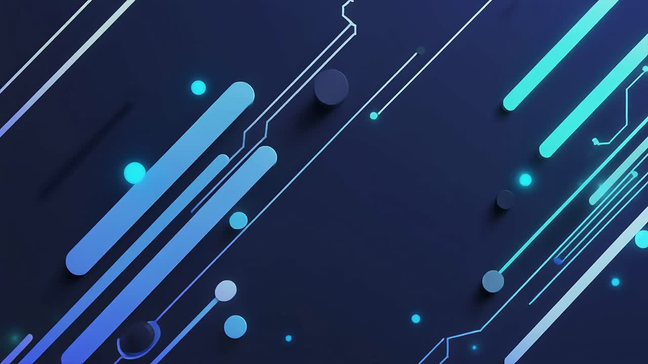 Dynamic Abstract Background with Glowing Blue Lines and Dots