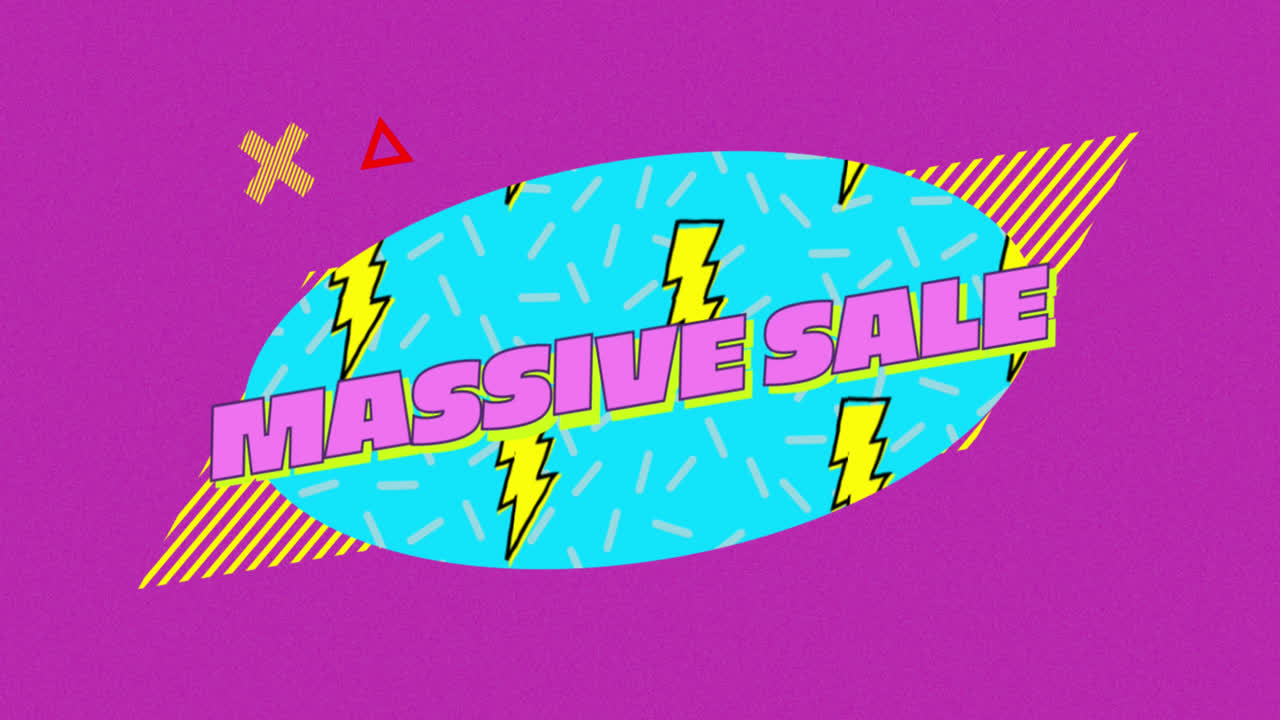 보라색 배경에 대 한 음성 거품에 대 한 대규모 판매 문자 과 zap 문자