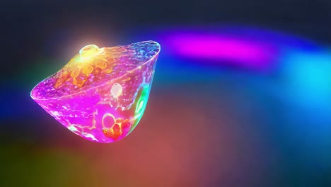 colorful 3d model of a cell