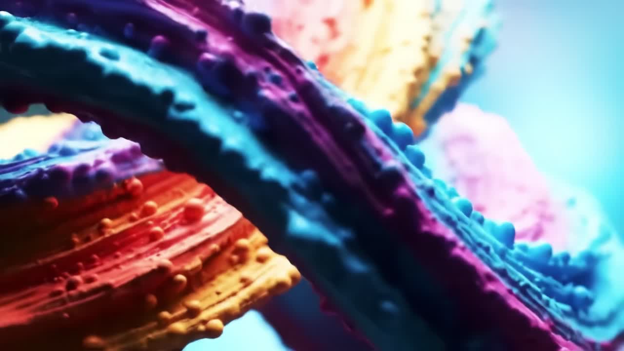 Explore an intricate arrangement of vibrant colors swirling together in mesmerizing patterns. This creative display highlights the beauty of color and motion in an artistic setting.