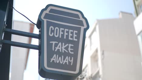 coffee take away sign