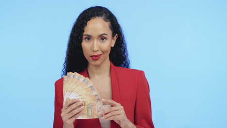 portrait of black woman with cash