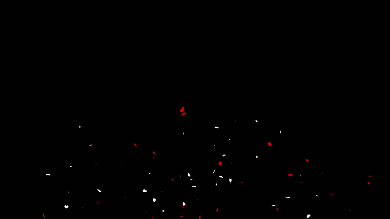 Black Background and Green Screen with Confetti