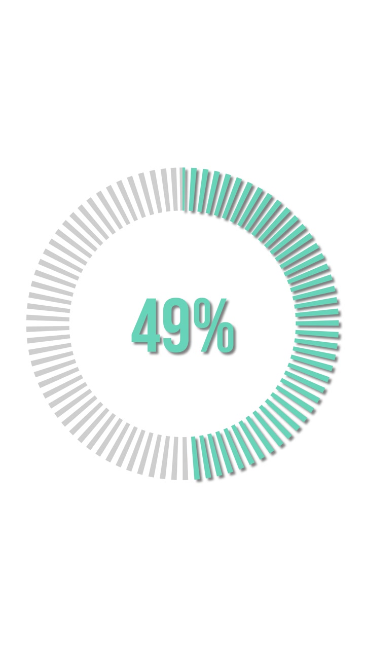 Circular progress bar animation with smooth transitions and a clean, modern design on a white background