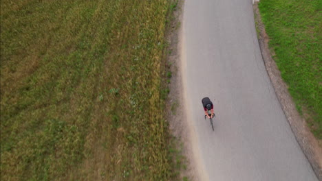 cyclist training on bicycle