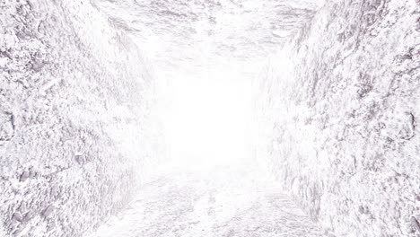 4k schneehöhle. schleife im hintergrund