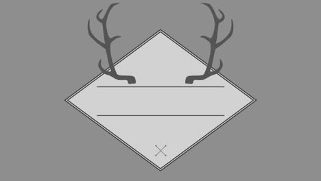 Vector-of-antler-in-square-