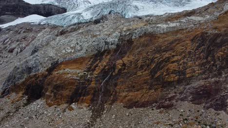 Gletscherschmelze-Wasserfall-Abflusswasser