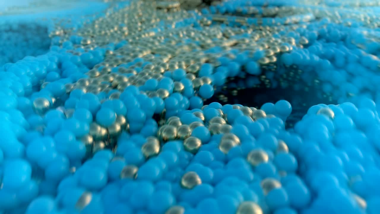 추상적인 회전하는 다채로운 구.