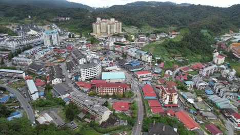 general landscape view of the brinchang district within the cameron highlands area of malaysia