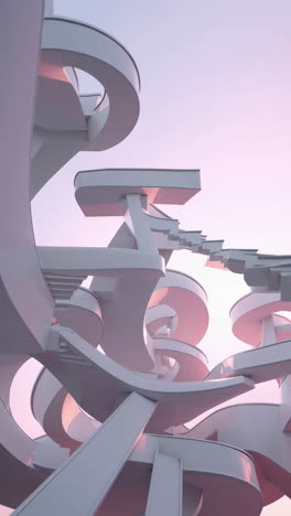 abstract architectural spiral staircase