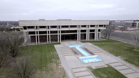 state of kansas judicial center and kansas supreme court building in topeka, kansas with drone video moving in a circle