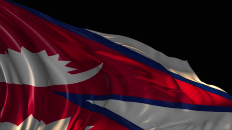 ondeando la bandera de nepal