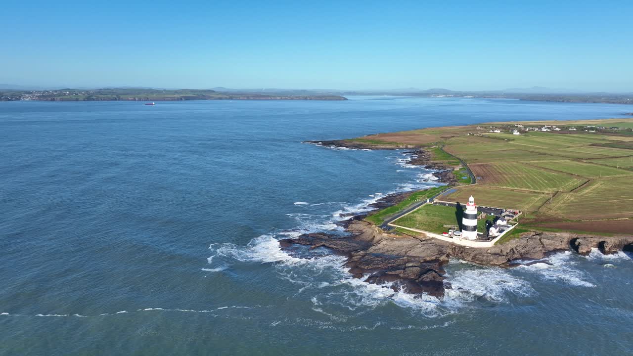 Irlands episke steder: Hook Head og indgangen til Waterford Harbour på en rolig vinterdag