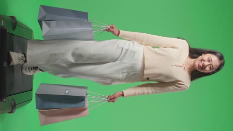 Woman Shopping on Treadmill