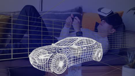 disegno tecnico 3d dell'auto 4k
