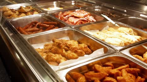 close-up of food in display