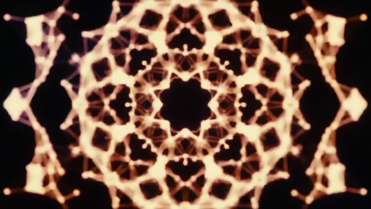 Exploring the Intricate Patterns of a Hypnotic Kaleidoscopic Design: A Mesmerizing Journey Through Light and Structure