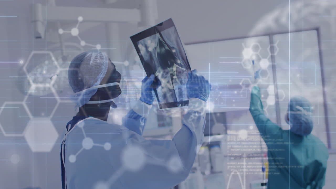 Animation of data processing with molecules and brains over diverse surgeons in hospital