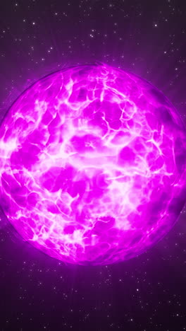 purple energy sphere in space