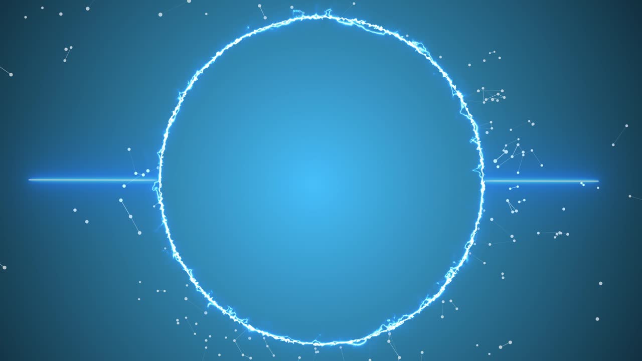 파란색 배경 위에 박이는 현재 스트로크 윤의 물방울과 함께 4k 추상 애니메이션.