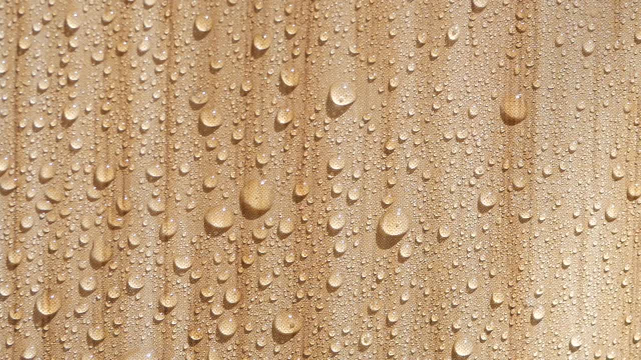 Water Droplets on Wood Surface