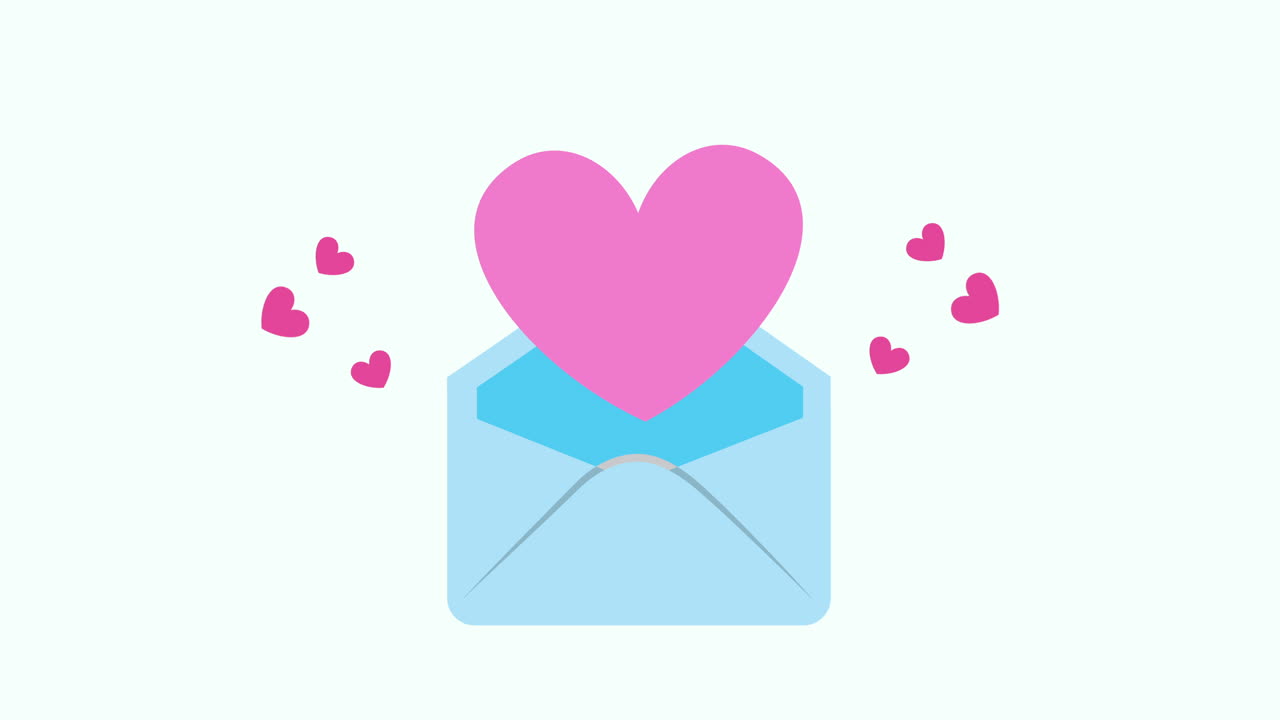 tarjeta de san valentín con corazón de amor en el sobre