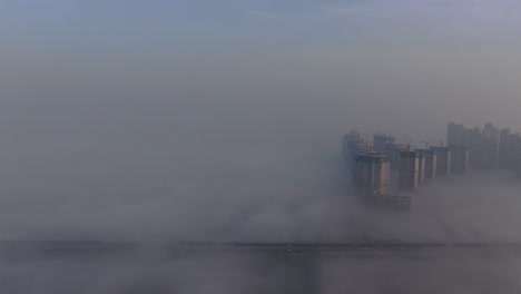 The-gloomy-atmosphere-below-the-overpass,-new-town-Songdo