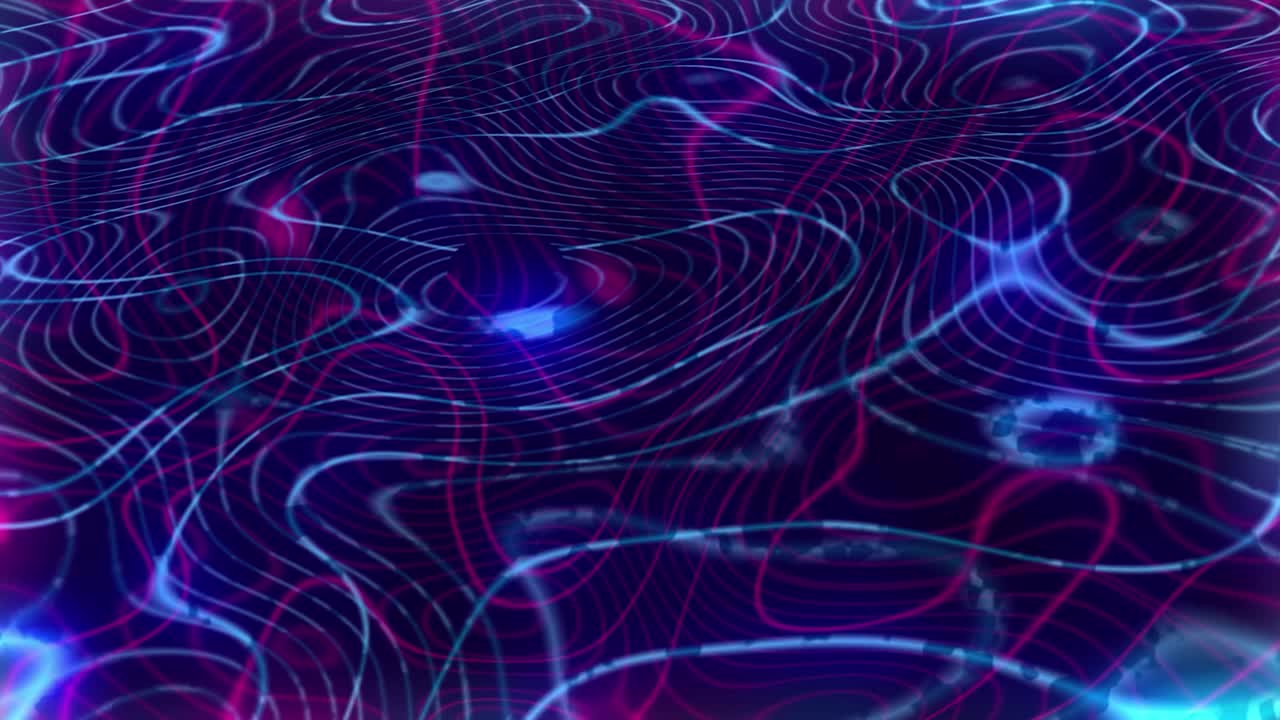 Abstract Digital Art Background with Glowing Lines and Shapes